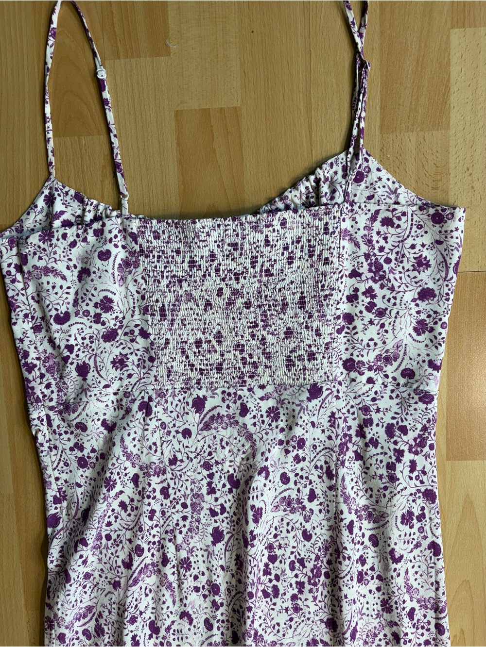 Réalisation Par The Alba Silk Babydoll Slip Dress in Mystic Purple & White XXL - Picture 13 of 16